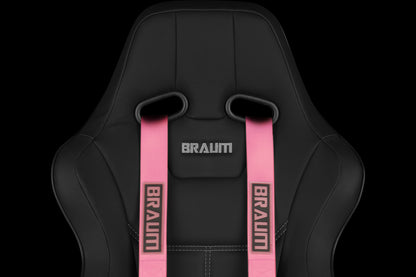 Braum Racing 4 Point Racing Harness 2" Straps (Black/Red/Pink)