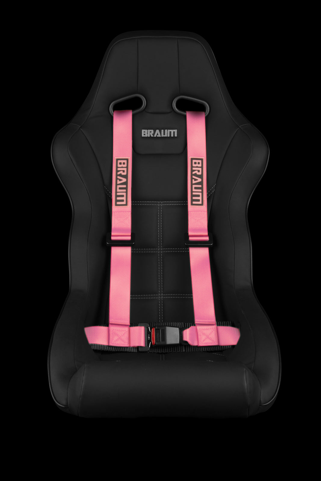 Braum Racing 4 Point Racing Harness 2" Straps (Black/Red/Pink)