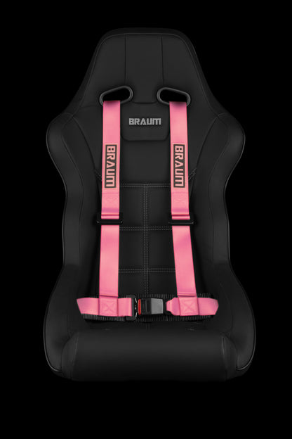 Braum Racing 4 Point Racing Harness 2" Straps (Black/Red/Pink)