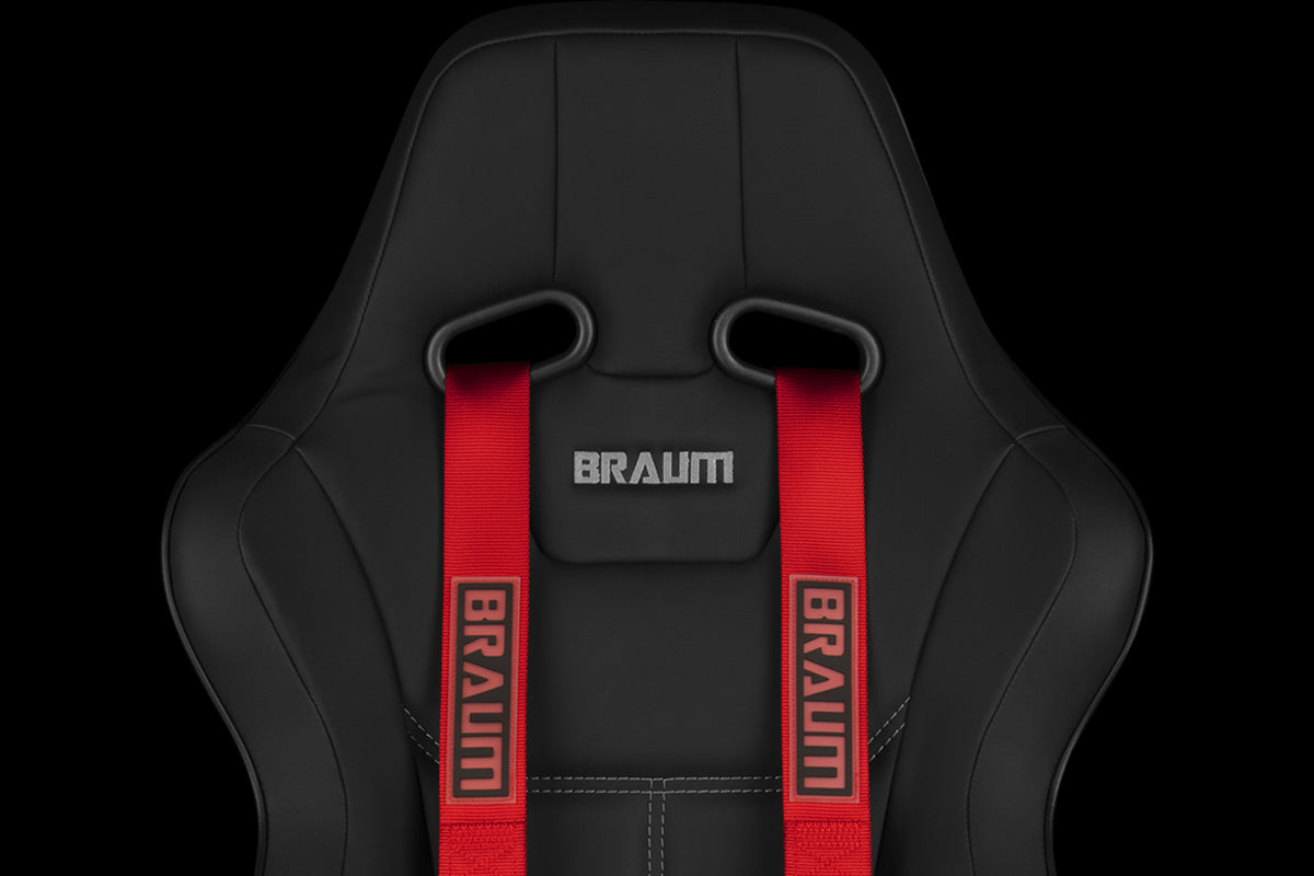 Braum Racing 4 Point Racing Harness 2" Straps (Black/Red/Pink)