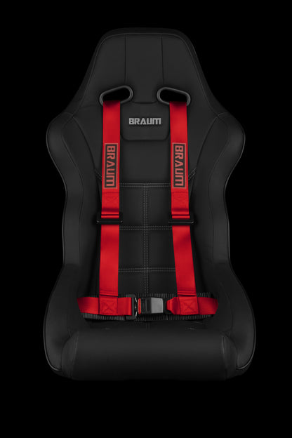 Braum Racing 4 Point Racing Harness 2" Straps (Black/Red/Pink)