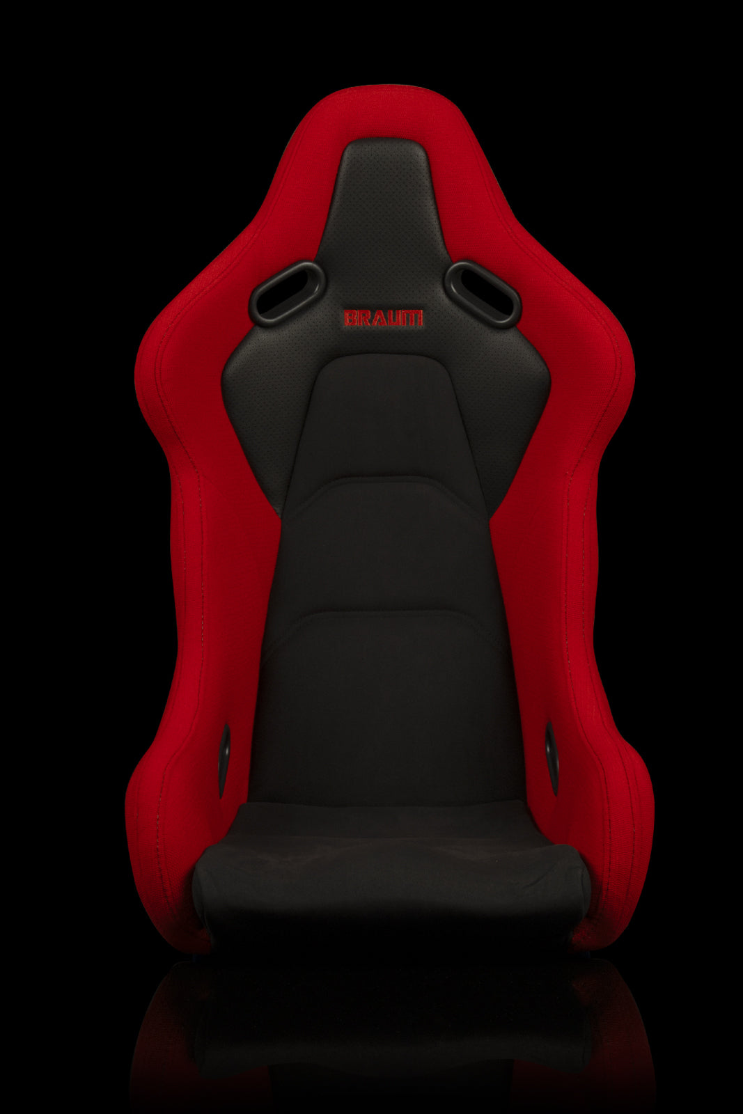 Braum Racing Falcon-S FIXED BACK BUCKET COMPOSITE SEAT (White/Red Stitching)