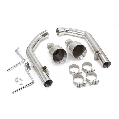 Rev9 FlowMaxx 4" Tip Axleback Exhaust Muffler Delete for Mustang GT 15-17 V8 5.0