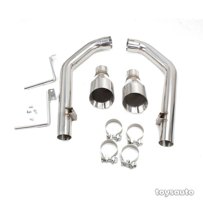 Rev9 FlowMaxx 4" Tip Axleback Exhaust Muffler Delete for Mustang GT 15-17 V8 5.0