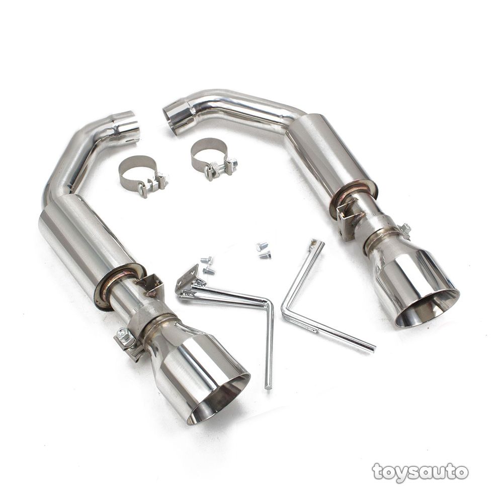 Rev9 FlowMaxx Axleback Exhaust 4" Stainless Dual Tip for Mustang GT 15-17 V8 5.0