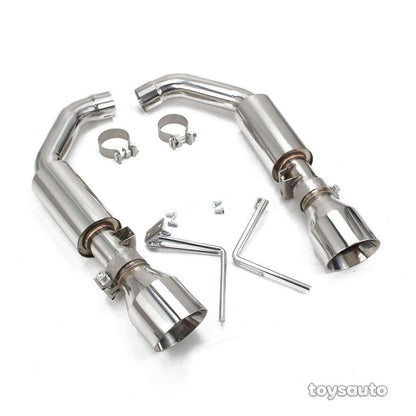 Rev9 FlowMaxx Axleback Exhaust 4" Stainless Dual Tip for Mustang GT 15-17 V8 5.0