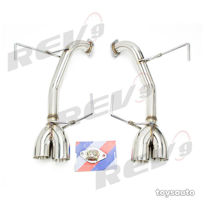 Rev9 FlowMaxx Axleback Muffler Delete Exhaust 3" Tip for WRX STi 11-14 Sedan