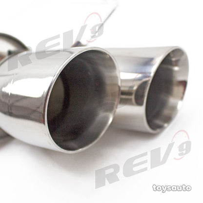 Rev9 FlowMaxx Axleback Muffler Delete Exhaust 3" Tip for WRX STi 11-14 Sedan
