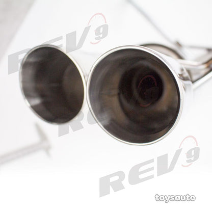 Rev9 FlowMaxx Axleback Muffler Delete Exhaust 3" Tip for WRX STi 11-14 Sedan