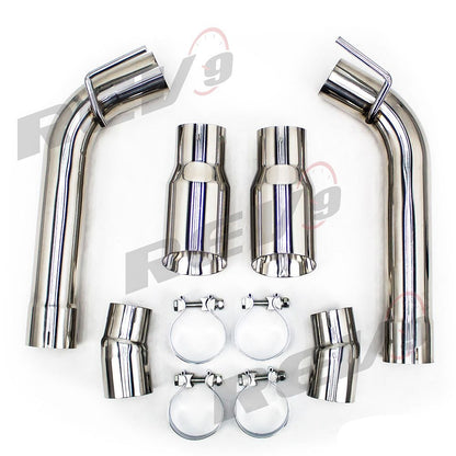 Rev9 FlowMaxx Axleback Exhaust 4" SS Dual Tip *Straight Pipe for Camaro V6 10-15