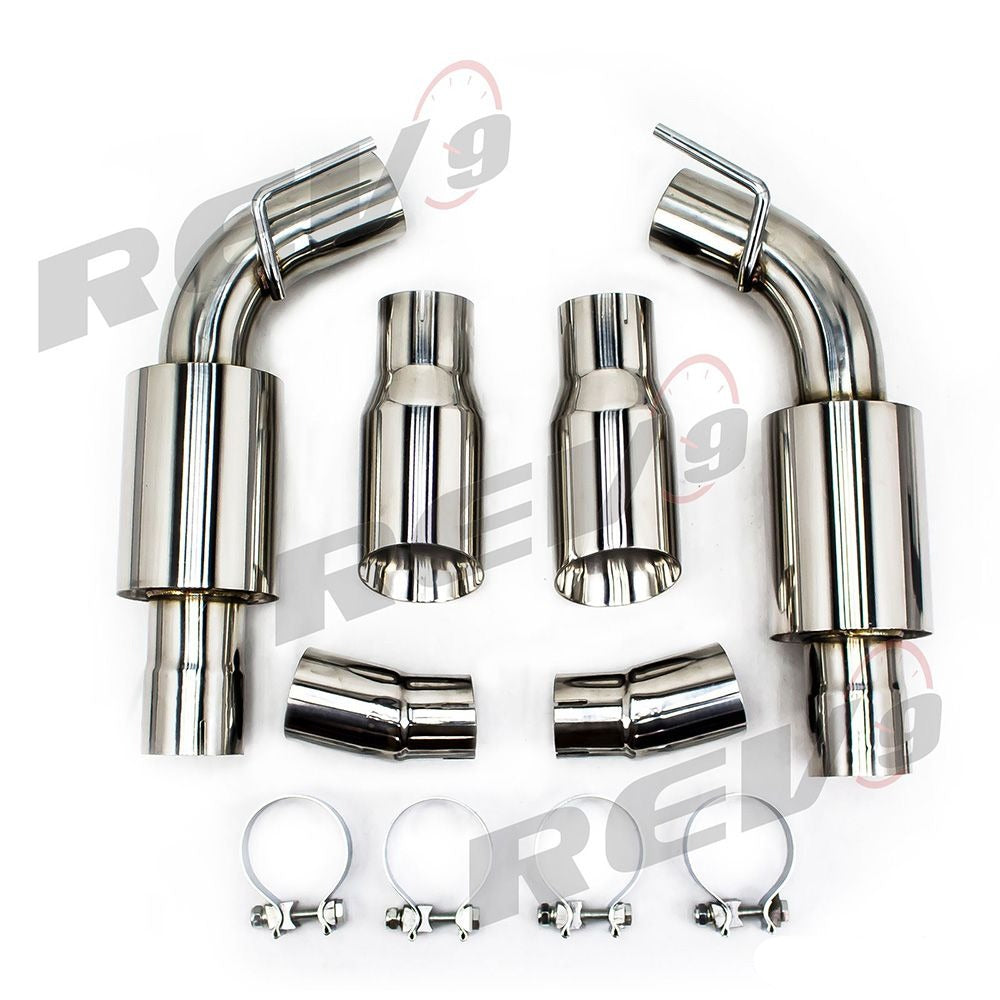 Rev9 FlowMaxx Axleback Exhaust 4" SS Dual Tip for Camaro V6 3.6L 10-15 LT LS