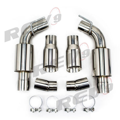 Rev9 FlowMaxx Axleback Exhaust 4" SS Dual Tip for Camaro V6 3.6L 10-15 LT LS
