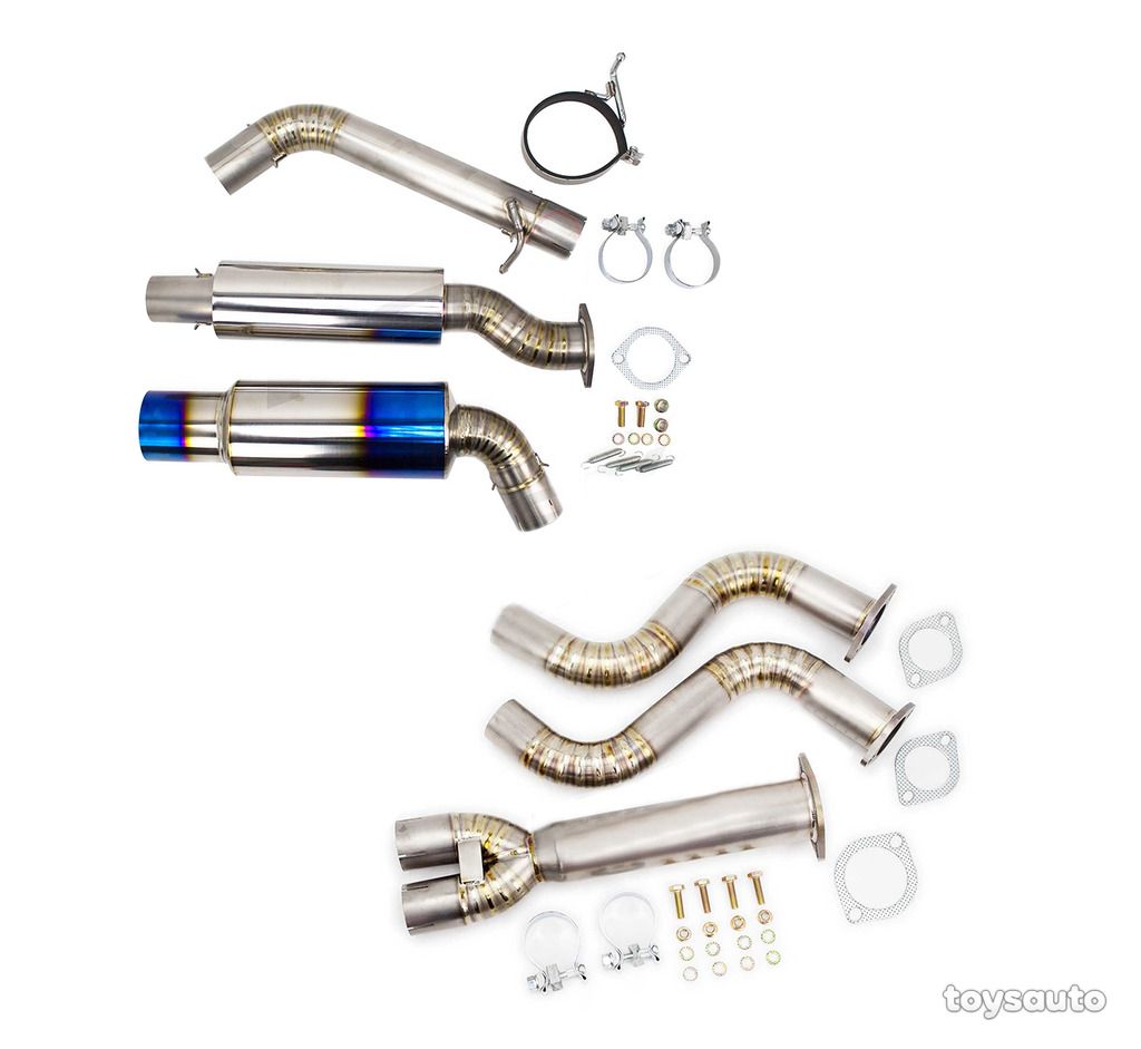 Rev9 4.5" Full Titanium Single Tip Catback Exhaust +Y Pipe *17lbs for 370z 09-17