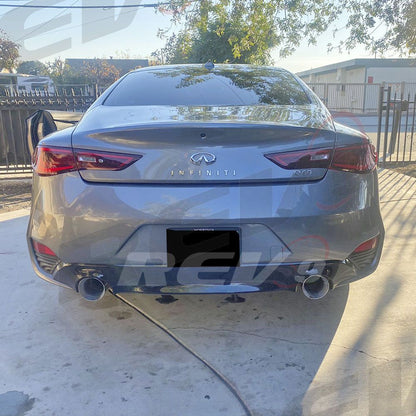 Rev9 FlowMaxx AxleBack Exhaust for Infiniti Q60 Q60s Red Sport 3.0T Turbo 17-20