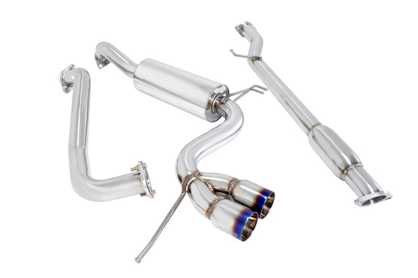 MEGAN 3" Dual Burnt Roll Tip Type2 Catback Exhaust for Veloster 12-16 *Non Turbo