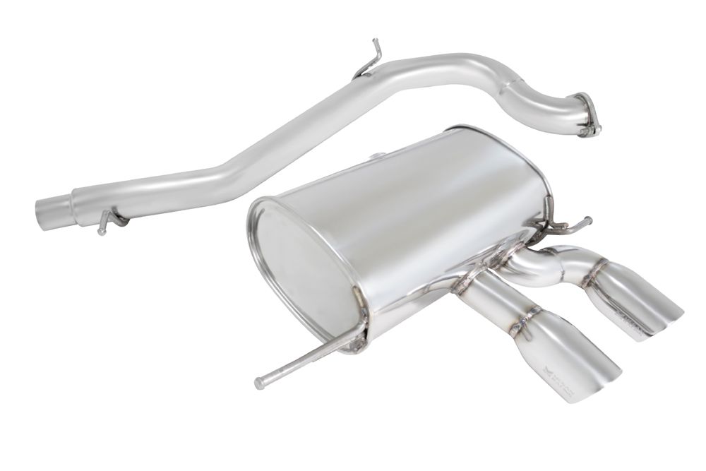 MEGAN 3.5" Dual Stainless Roll Tip Turbo Catback Exhaust Golf R 2.0T 12-13 Mk6