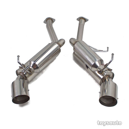 Rev9 4.5" Dual Stainless Tip Catback Exhaust for 350z Z33 03-08, G35 Coupe 03-06