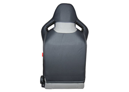 Cipher Auto Premium Racing Seats Grey Leatherette Carbon Fiber w/ Grey Stitching CPA2009RS - Pair