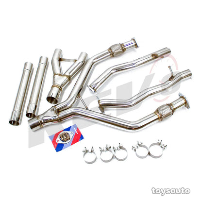Rev9 Stainless Midpipe Middle +Y pipe Exhaust for 3.0 Turbo Q60 17-22, Q50 16-22