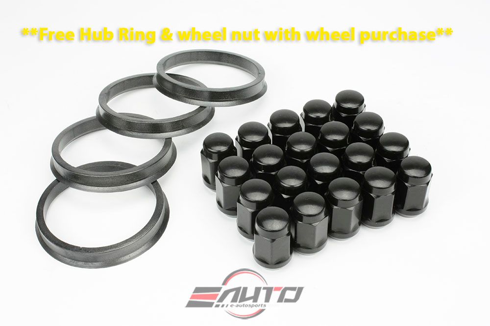 free hub ring and lug nuts for Rays Gram Lights 57CR Ceramic Pearl White Wheel Rim 18x9.5 +38 5x120 