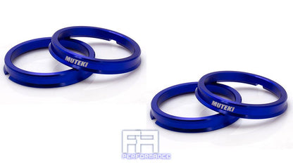 4pc Aluminum**Blue** Muteki Hub Centric Ring 73-64, OD = 73mm to ID = 64mm