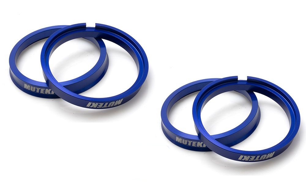 4pc Blue Muteki Hub Centric Ring 73-64, OD=73mm to ID=64.1mm *Tesla Model 3 Y*