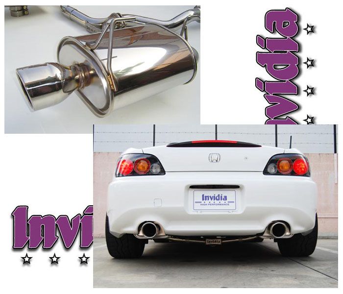 INVIDIA Q300 Dual Rolled Stainless Tip Catback Exhaust for S2000 00-09 AP1 AP2
