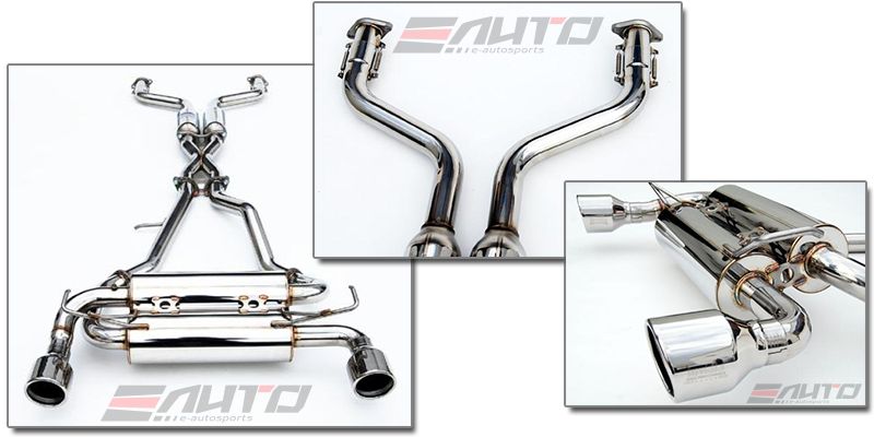 INVIDIA GEMINI 110mm Dual Roll Stainless Tip Catback Exhaust for 350Z Z33 03-08
