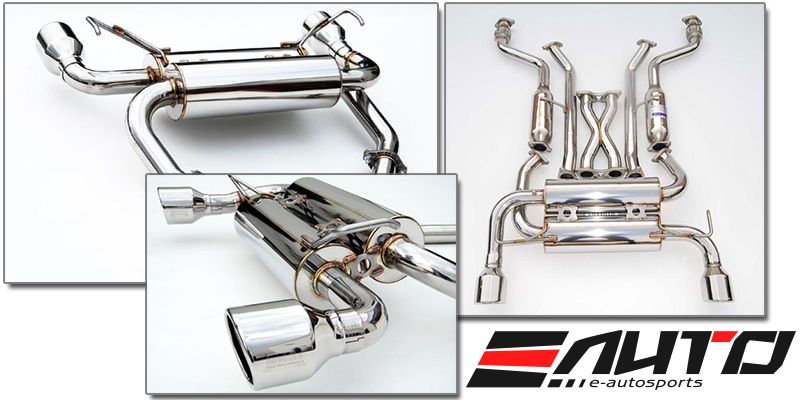INVIDIA GEMINI 110mm Dual Roll Stainless Tip Catback Exhaust for FX35 FX45 03-08