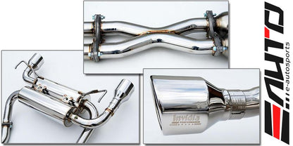 INVIDIA GEMINI 110mm Dual Roll Stainless Tip Catback Exhaust for G35 coupe 03-07