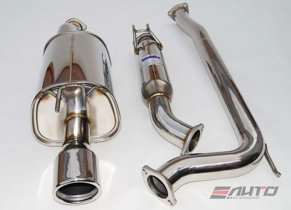 INVIDIA Q300 110mm Rolled Stainless Tip Catback Exhaust Civic SI Sedan FA5 06-11