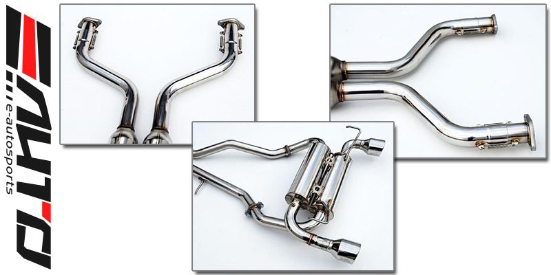 INVIDIA GEMINI Dual Stainless Tip Catback Exhaust for G37 G37x Q60 Coupe 08-16