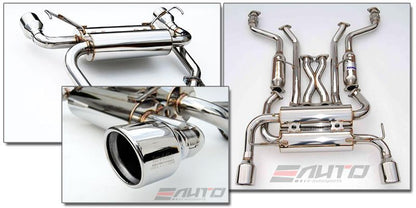 INVIDIA GEMINI 110mm Dual Roll Stainless Tip Catback Exhaust for 370z Z34 09-19