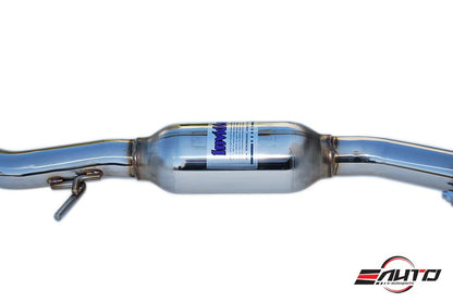 INVIDIA Q300 70mm Dual Stainless Tip Catback Exhaust for Miata MX5 MX-5 16-18