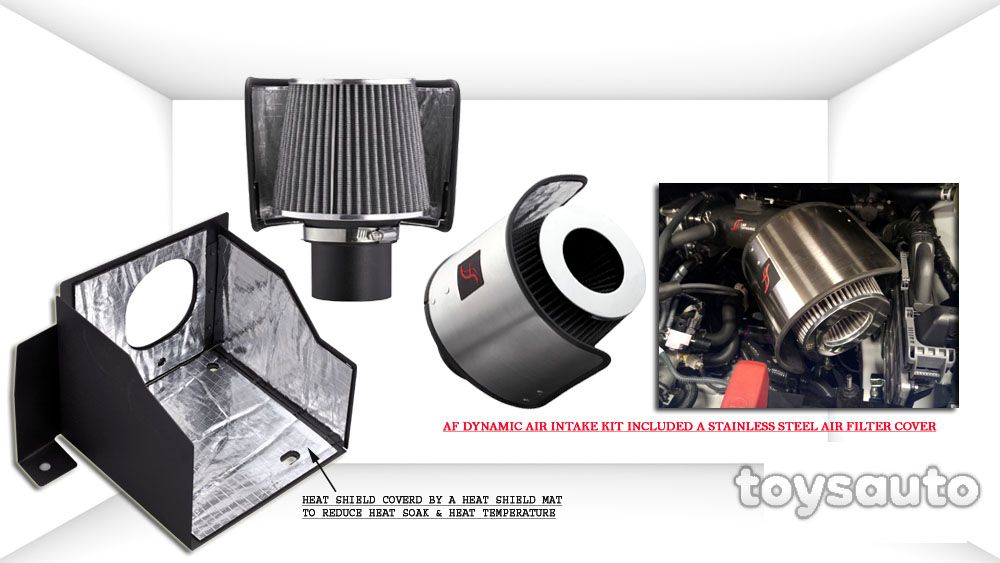 AF Dynamic Air Filter intake for Ford F150 F-150 11-14 5.0 5.0L V8 + Heat Shield