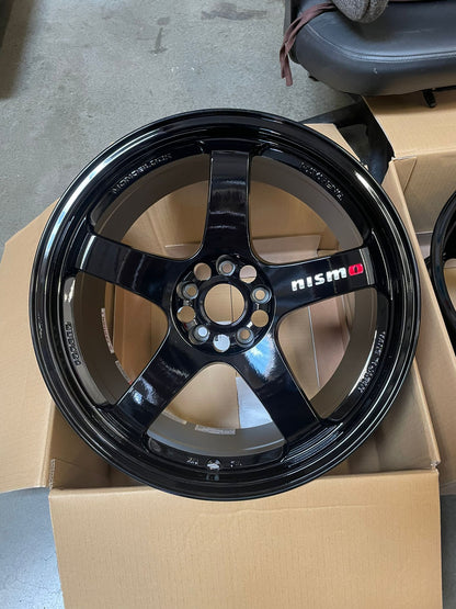Nismo LMGT4 Omori Factory Spec Wheels Set - Nissan 350z 370z 19x9.5 19x10.5 +15 5x114