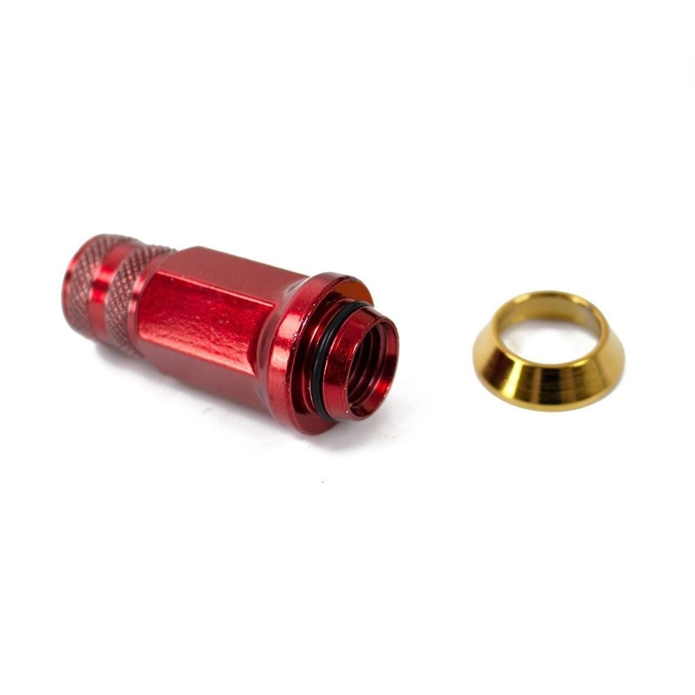 Godspeed Red GR48 Steel Open End Taper Wheel Lug Nuts *Spin washer* 12x1.25