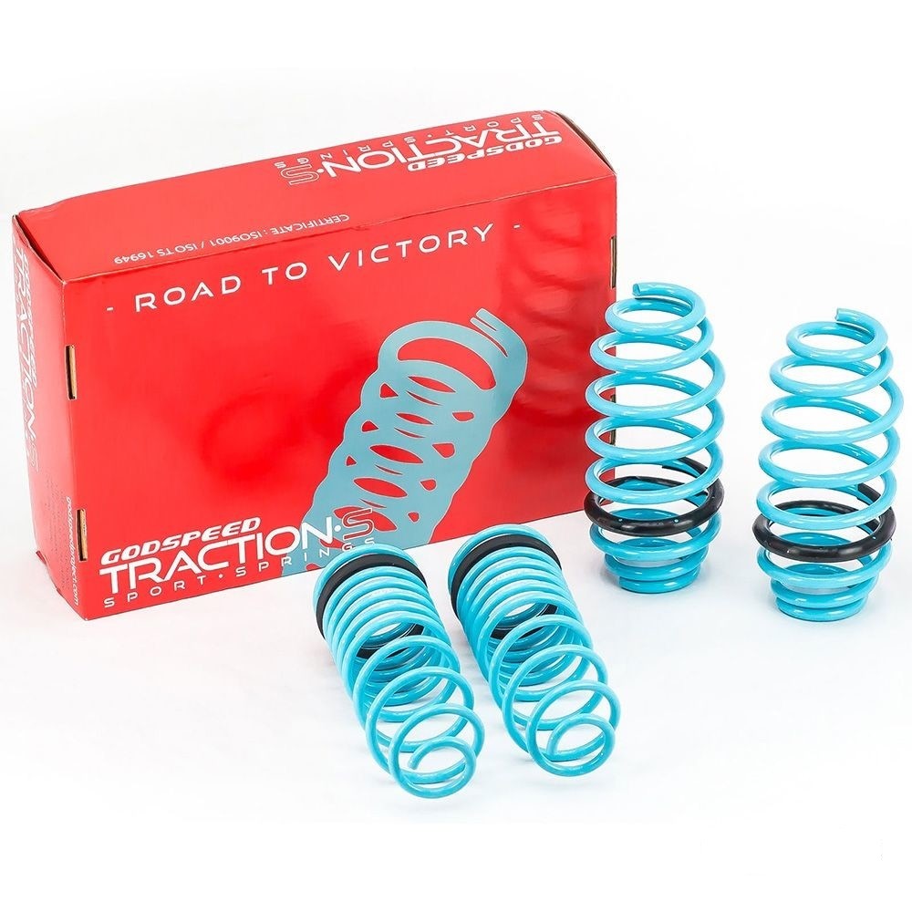 Godspeed Tractions-S Lower Lowering Drop Spring for Audi A4 96-01 FWD 1.5"/1.25"