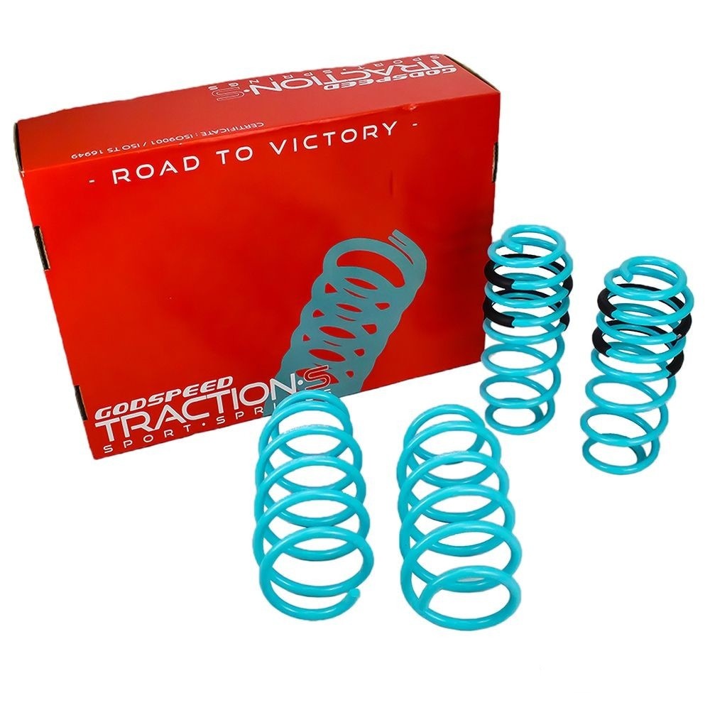 Godspeed Tractions-S Lower Lowering Spring for Honda Fit 09-14 GE 1"-F 1.2"-R