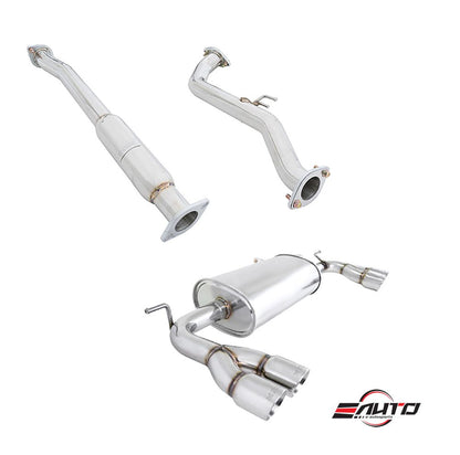 MEGAN 3" Quad Stainless Roll Tip Catback Exhaust for Genesis Coupe 2.0T 10-16