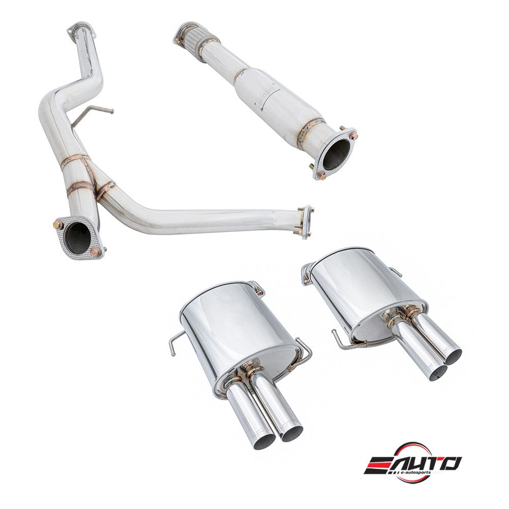 MEGAN 2.25" Quad Stainless Tips OE RS Catback Exhaust Legacy GT 05-09 BL9 BP9