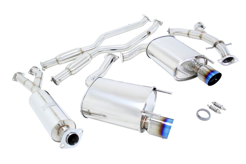 MEGAN 4" Dual Titanium Tips OE RS Catback Exhaust IS250 IS350 GSE20 GSE21 RWD