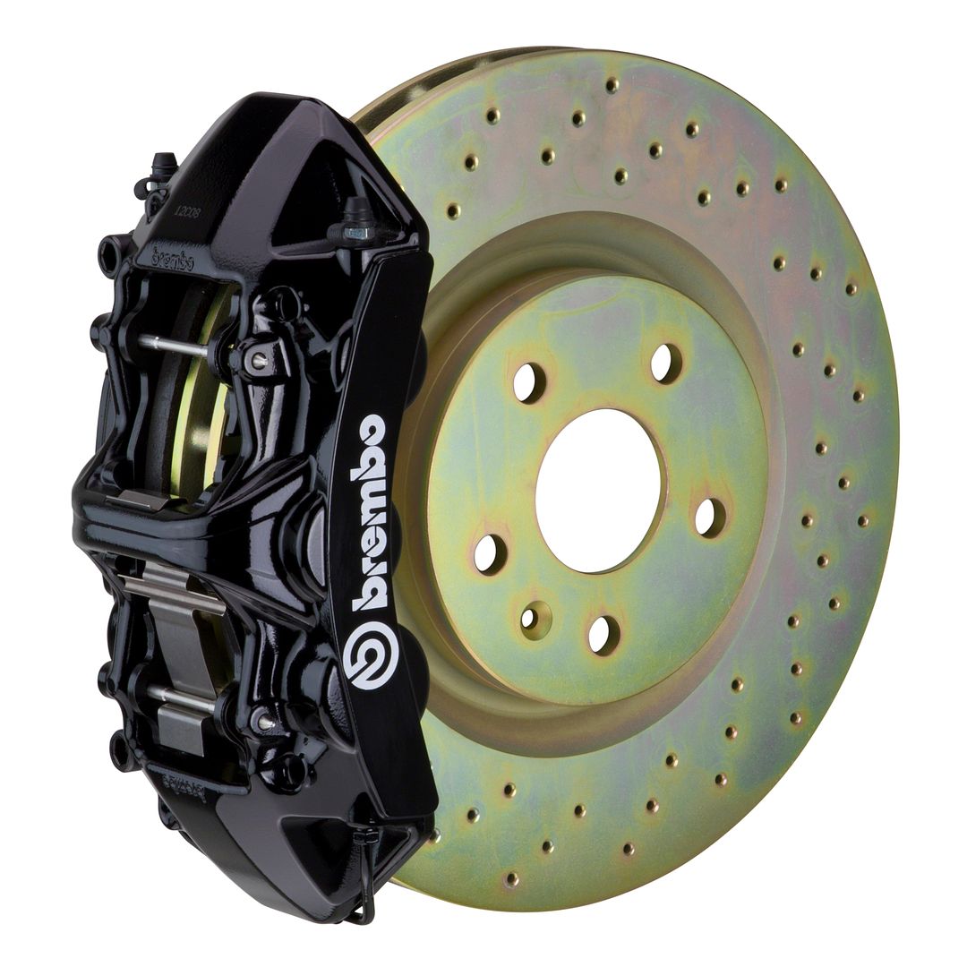 Brembo Front GT Big Brake BBK 6piston Black 355x32 Drill Disc Camaro V6 10-14