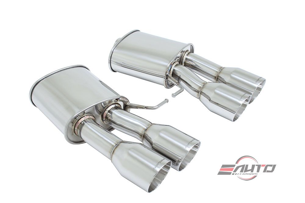 MEGAN 4" Quad Stainless Roll Tip Supremo AxleBack Exhaust for BMW F10 M5 11-16