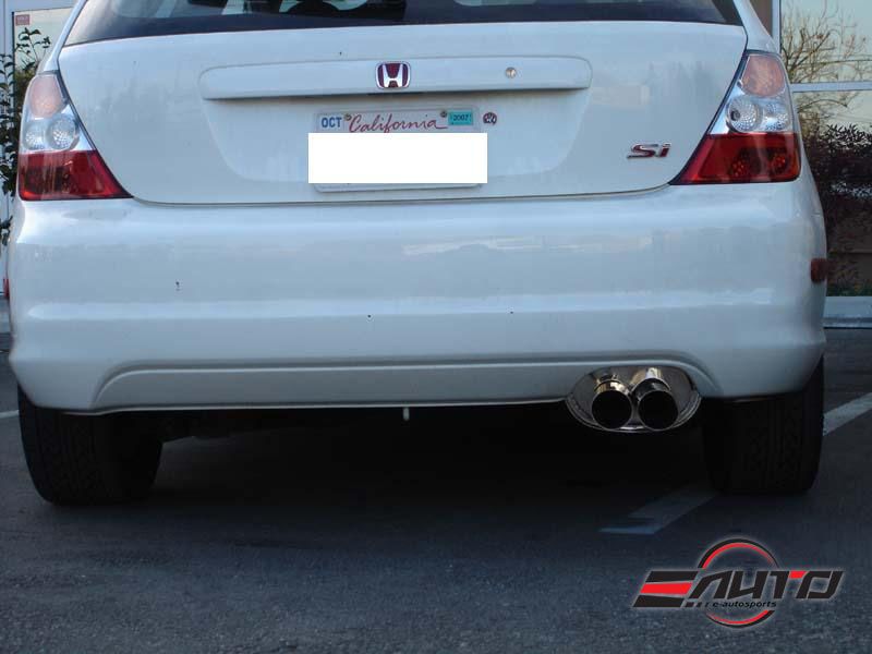 MEGAN 3" Dual Stainless Tip Axleback Exhaust Muffler for Civic SI EP3 02-05