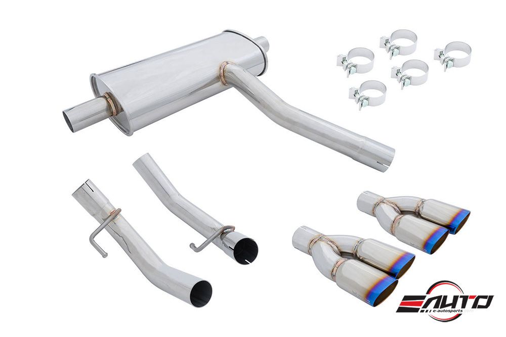 MEGAN Quad 2.5x3.25 Burnt Tip Axle Back Exhaust for Benz CLA CLA250 13-16 C117