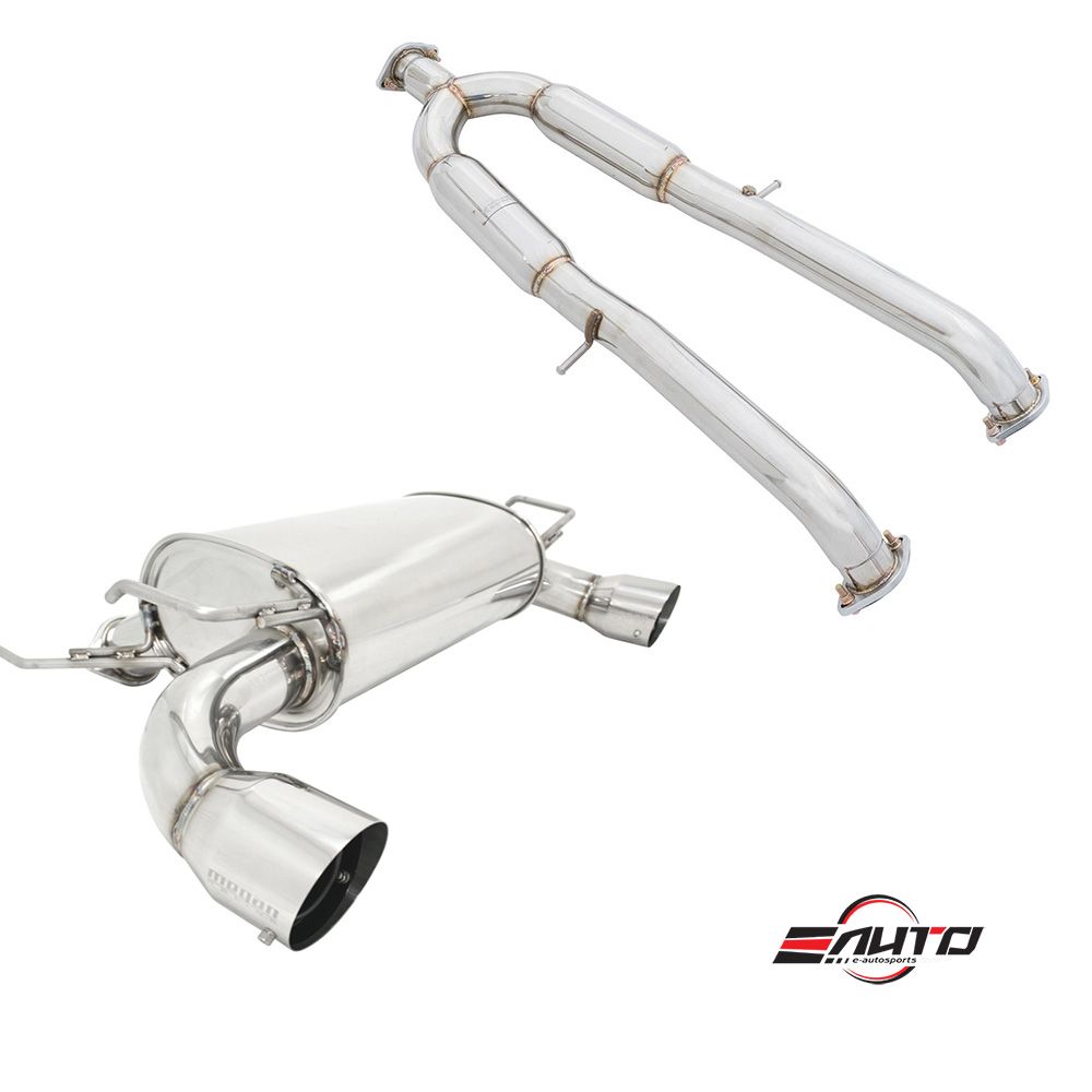 MEGAN 3" Dual Stainless Tips OE RS Catback Exhaust for 370z 09-15 Z34 Fairlady