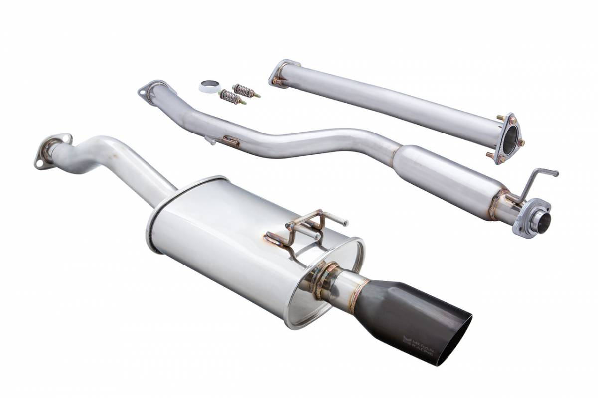 MEGAN 3.5/4" Black Chrome Tip OE RS Catback Exhaust for Civic Si Sedan FB6 12-15