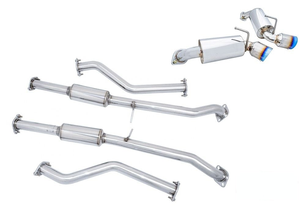 MEGAN 4" Dual Titanium Tip Drift Catback Exhaust for 370z 09-14 Z34 Fairlady