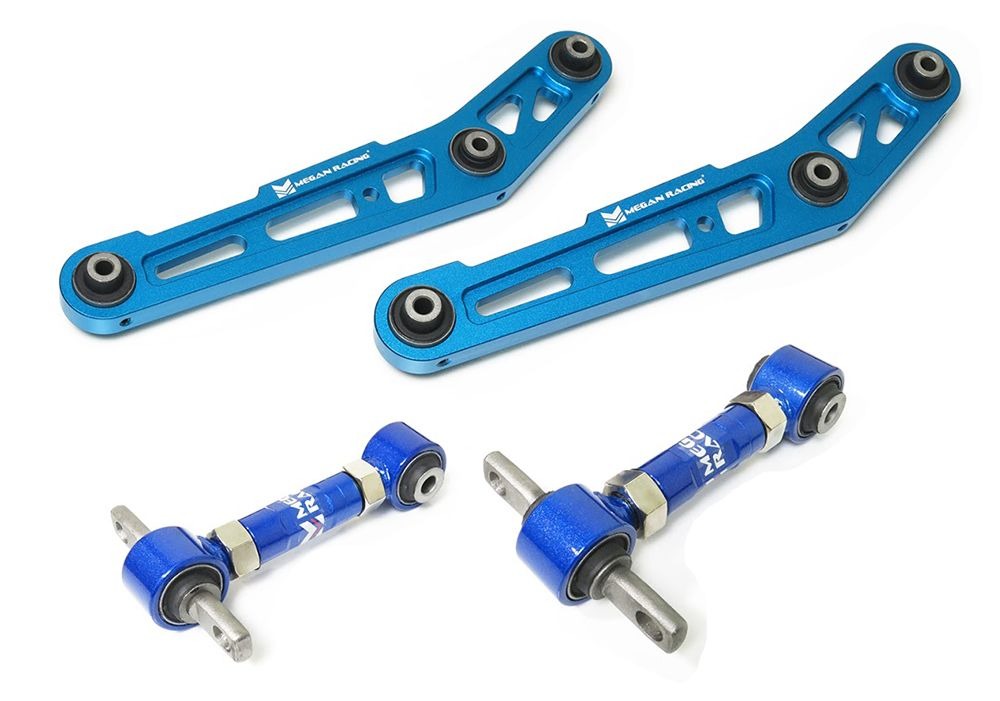 MEGAN Type II 4pc Rear Camber + Lower Control Arm for Civic 92-95 Del Sol - Blue